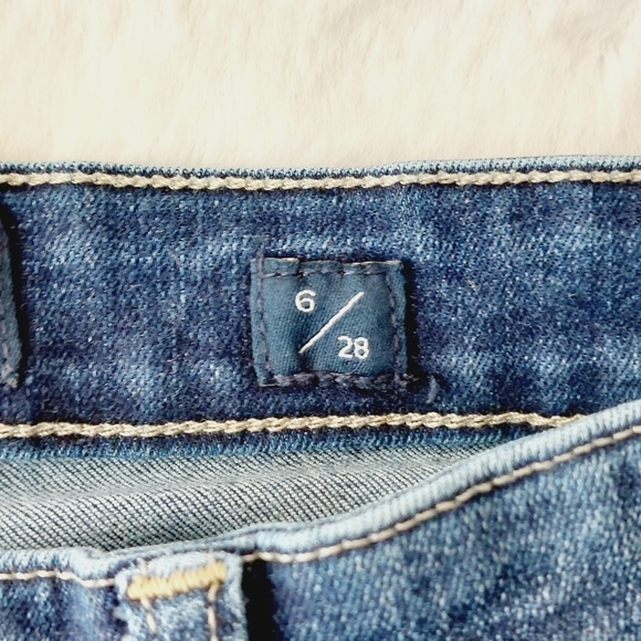 Lucky Brand Blue Denim Cotton Fried Hem Slim Light Wash Jeans P685 - Picture 8 of 11